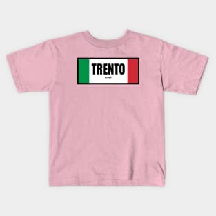 Trento City in Italian Flag Colors Kids T-Shirt